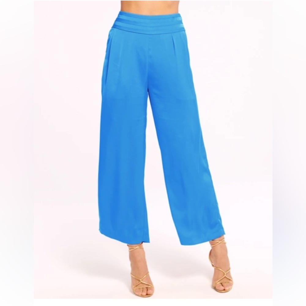 Ramy Brook Wide Leg Blue Pants High-Waisted